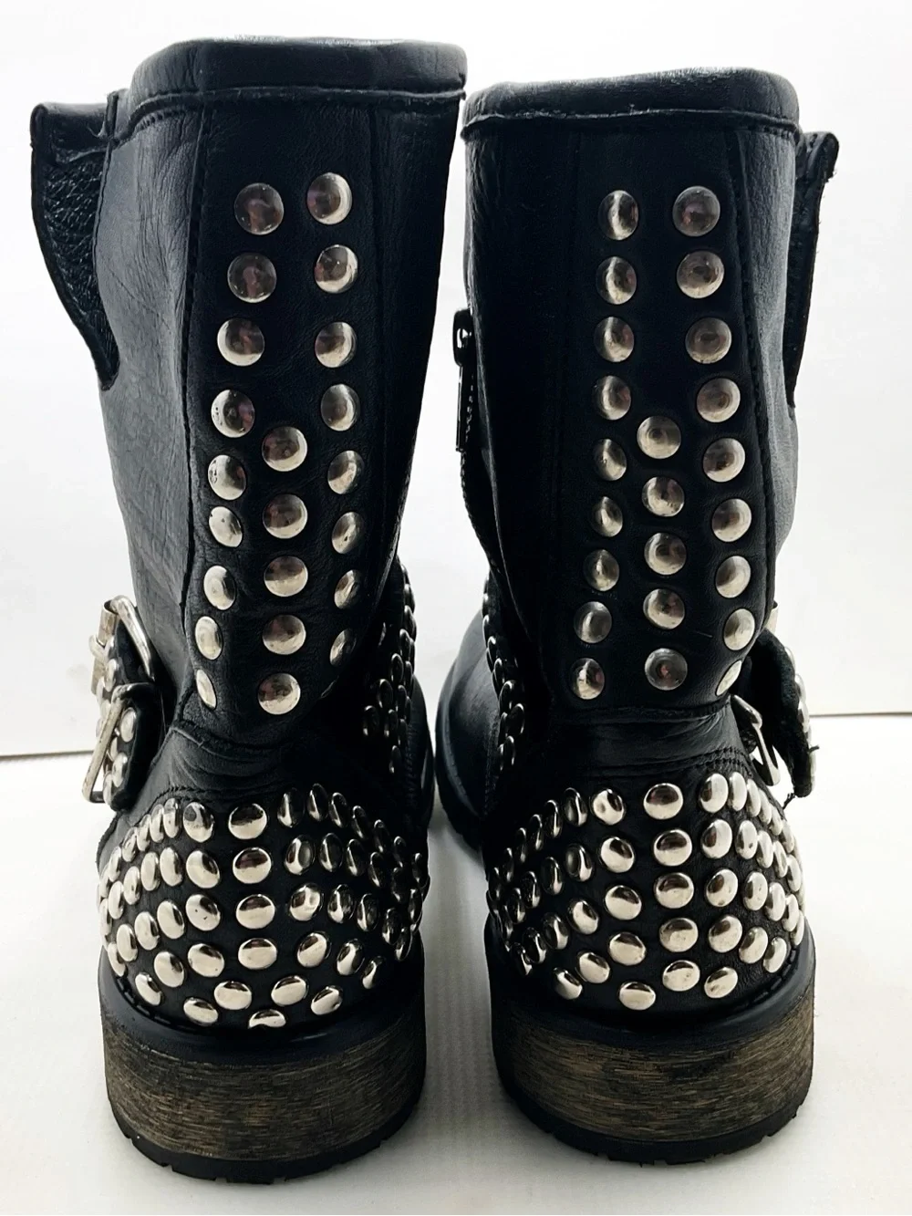 {Steve Madden} Fraankie Leather Studded Ankle Boots